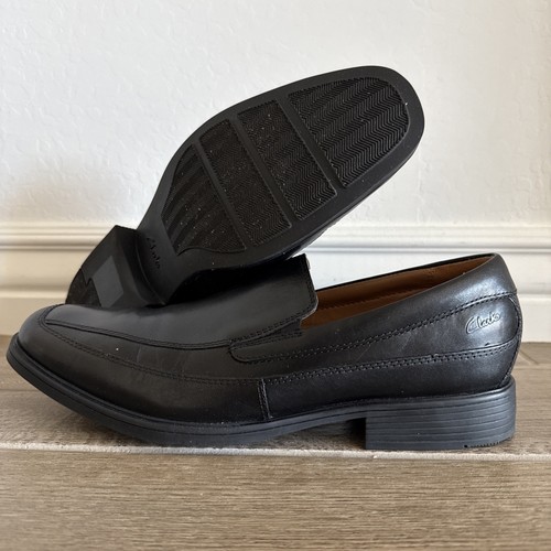 Scarpe mocassini Clarks uomo Tilden Free penny neri taglia 9