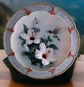 VTG Morning Jewels From Lena Liu RoseColoured Dawn Decorative Hanging Plate 1999 - Picture 1 of 3