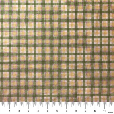 Fresh Squeezed Green Plaid by Sandy Gervais Moda Fabric Quilt, Sew | one yard - Image 1 of 2