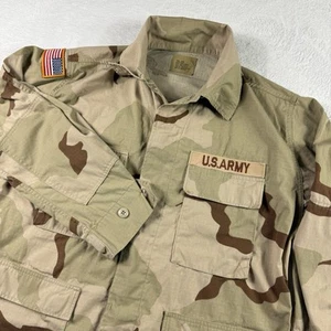 Giacca mimetica vintage US Army Desert uomo grande corta BDU camicia combattimento cappotto tattico - Foto 1 di 13