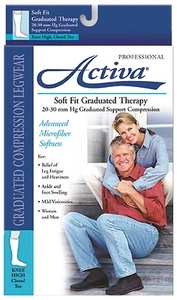 Activa Compression Knee 20-30 mmHg Supports FLA Legwear Soft Fit Softfit - Picture 1 of 6