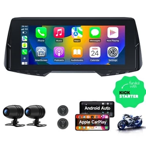 CL876-6.86" Motorcycle Navigator Wireless CarPlay Android Auto with camera &TPMS - Picture 1 of 21