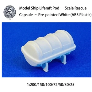 Schiffsmodell Rettungsinsel Pod - Scale Rescue Capsule - vorlackiert weiß (ABS Kunststoff) - Bild 1 von 15