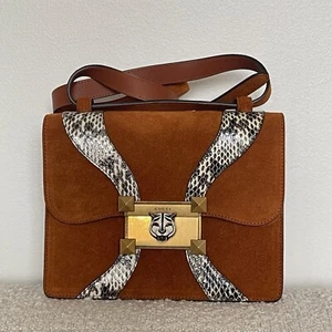 Gucci Snakeskin Suede Osiride Shoulder Bag Bright Cuir Crossbody Bag - Picture 1 of 13