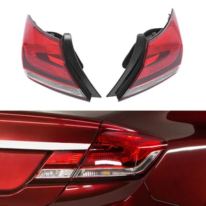 Left+Right Halogen Tail Light Assembly Black For 2013-2015 Honda Civic Sedan - Picture 1 of 18