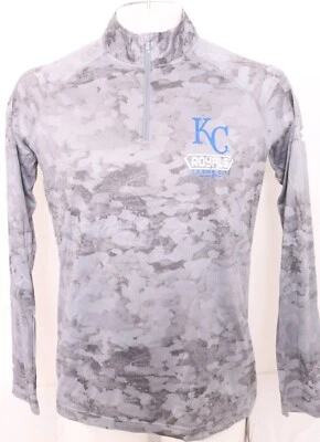 NEW Kansas City KC Royals Camo Under Armour Gray Heat Gear 1/4 Zip Shirt Men's M - Image 1 of 4