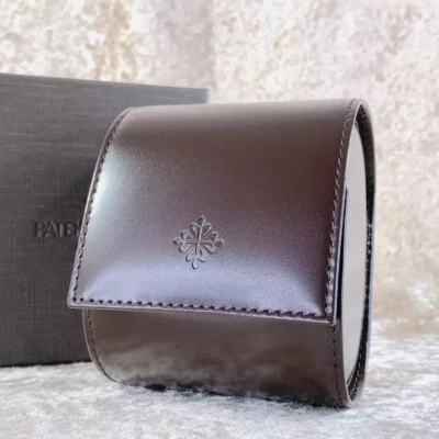 Patek Philippe Travel Watch Carry Case – Dark Brown Leather – Compact Recent Mod - Image 1 of 4