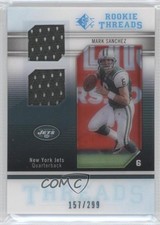 2009 SP Threads Rookie Threads Dual Swatch /299 Mark Sanchez #RT-MS Rookie RC