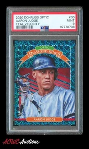 2020 Panini Donruss Optic Teal Velocity #30 Aaron Judge PSA 9 (MINT) #d 02/35 - Picture 1 of 2