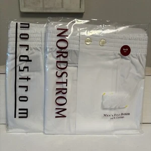 Set 2 Vintage Nordstrom Men’s Sz 38 100% Cotton Full Cut Boxers New OLD STOCK - Picture 1 of 11
