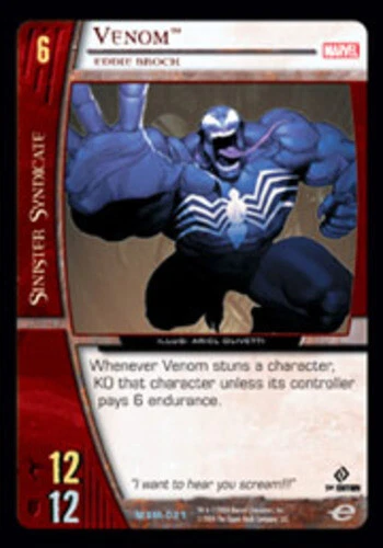 VS System: Venom, Eddie Brock [Played] Marvel Web of Spider-man TCG CCG Classic  - Image 1 of 1