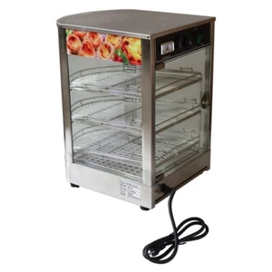 Commercial Glass Food Warmer Court Food Pizza Display Warmer Cabinet 110V - Picture 1 of 8