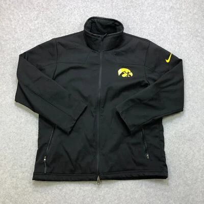 Chaqueta Nike Para Hombre Grande Negra Cremallera Completa Iowa Hawkeyes Bolsillo Ropa Deportiva Swoosh Foto 1 de 4