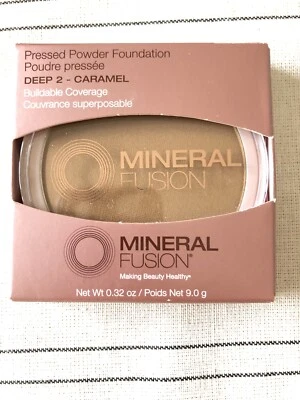 Mineral Fusion Pressed Powder Foundation Deep 2  Carmel 0.32 oz NIB New - Image 1 of 4