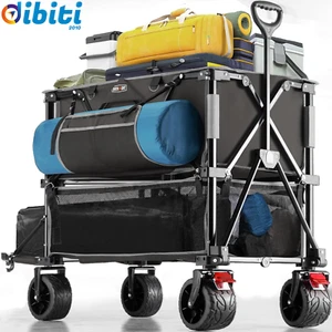 Carrello da Spiaggia con Ruote Portatutto per Tutti i Terreni - Carrello da Giar - Foto 1 di 13