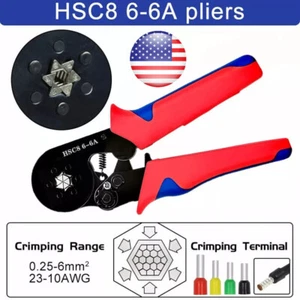 Pinza crimpatrice terminale a ghiera 0,25-6 mm² terminale per filo manuale - Foto 1 di 11