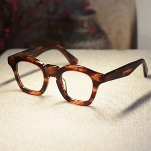 Vintage eyeglasses women men handmade eyeglasses red tortoise acetate glasses - Picture 1 of 6