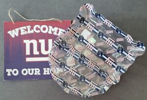 NFL NY GIANTS Welcome To Our Home Hanging Sign and 2 plastic party plates/trays