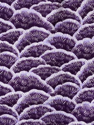 Telas vintage Michael Miller patrón de arbustos morados D 3,25 años x 44" de ancho Foto 1 de 3