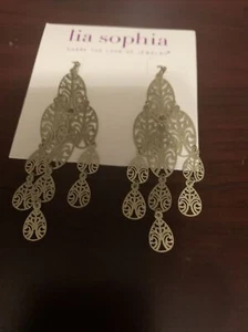 Lia Sophia JAKARTA Antiqued Matte Gold Tone Earrings - Picture 1 of 1