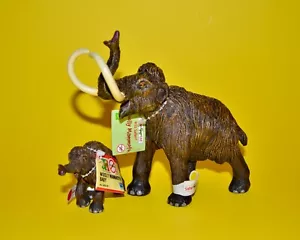 Safari Ltd. Prehistoric Life Toy Figure Lot Adult & Baby WOOLLY MAMMOTH Pair - Picture 1 of 3