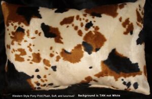 Pony Western Pillow Shams Standard Queen,or King Faux Fur Pillow cases Set Of 2 