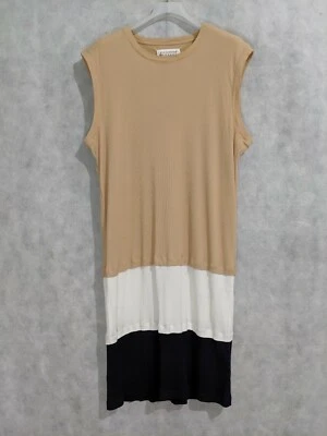 Margiela 10 ребристый эластичной Colorblock расширенный рубашка без рукавов платье 52 Италии - Изображение 1 из 4