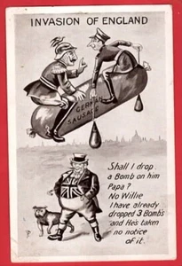 WORLD WAR ONE. ANTI KAISER GERMANY. JOHN BULL BULLDOG SHALL I DROP A BOMB ? - Picture 1 of 1