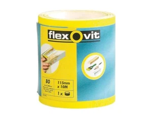 Flexovit - Rollo de lijado de alto rendimiento 115 mm x 50 m fino 120G - Imagen 1 de 1