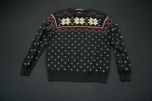 HOLE VTG Polo Ralph Lauren Sweater Size 2LT Tall Snowflake 9224T - Picture 1 of 5