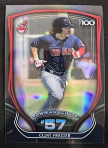 CLINT FRAZIER 2015 Bowman Chrome Scouts' Top 100 Refractor BTP-57 Rookie Card RC - Picture 1 of 1