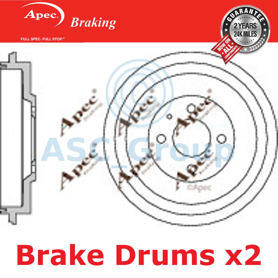 2x Apec 231.5mm (Interne) 4 Clou Rechange Arrière Frein à Main Frein De DRM9940 - Photo 1/1