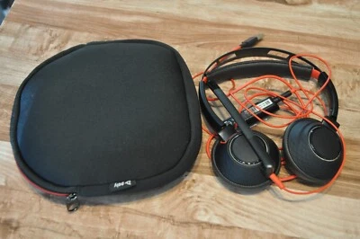 PLANTRONICS Poly BLACKWIRE 5220 Wired Headset USB W/ Soft Case PERFECT MIC - Image 1 of 4