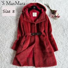 'S Max Mara DESIGN FOR EASY LIVING Coat Jacket Size 8 red wool alpaca 90861183