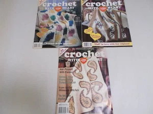 3 Crochet With Heart Magazine  Patterns  71 Projects Leisure Arts  Doily - Picture 1 of 5
