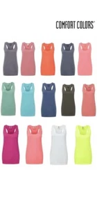 Comfort Colors Women’s Garment Dyed Ring Spun Racerback Tank Tops - Picture 1 of 17
