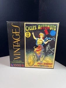 Vintages 1000 Piece Jigsaw Puzzle Cycles Automoto NEW SEALED - Picture 1 of 4