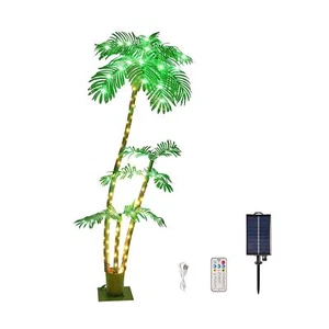 Lighted Palm Tree, 7FT Palm Trees for Outside Patio, Christmas Palm Tree Deco... - Picture 1 of 6