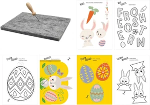 Prickelset Kinder Ostern, Prickelnadel Set Kinder, Prickeln Kinder, Geschenk Ost - Bild 1 von 4
