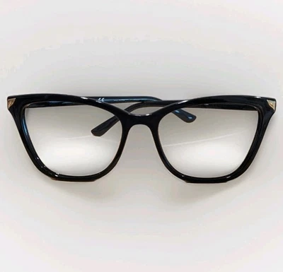 Vogue Cateye Eyeglasses Frame VO 5206 W44 53-17-140 Plastic Retro Punk Black Gld - Image 1 of 4
