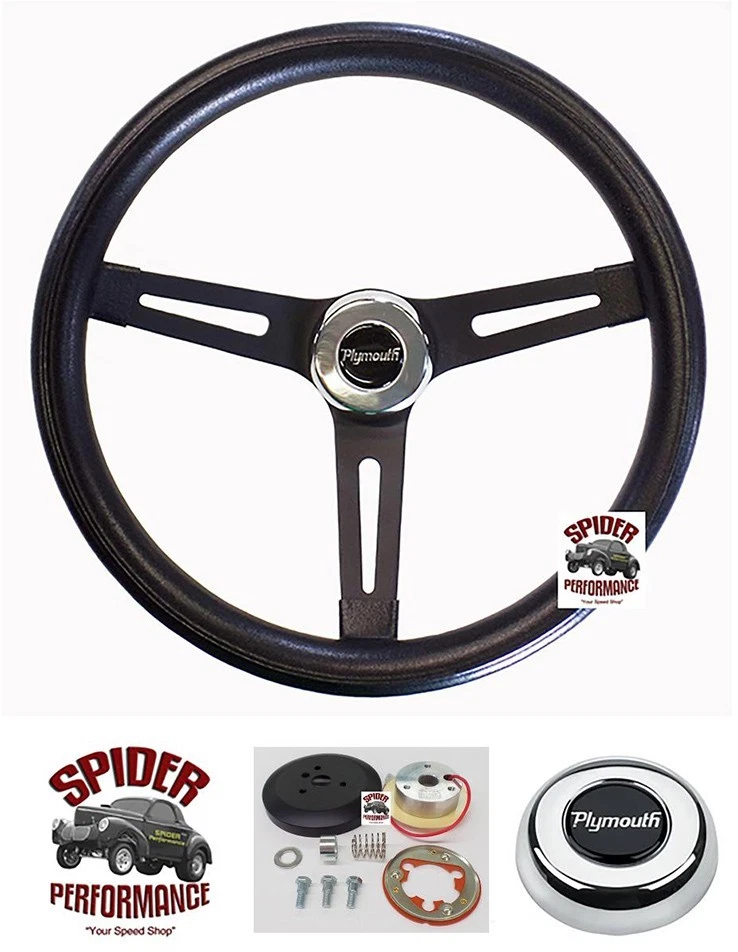 Volante Plymouth 1970-1987 13 1/2" Muscle Car negro Foto 1 de 4