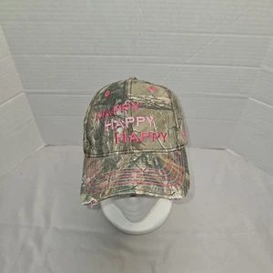 Sombrero ajustable Duck Dynasty para mujer rosa camuflaje Happy Happy Happy nuevo sin etiquetas - Imagen 1 de 6