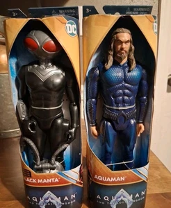 Figura DC Multiverse Manta Aquaman Negra 2 NUEVA 7 pulgadas y Estatuilla Aquaman 2 Piezas - Imagen 1 de 6