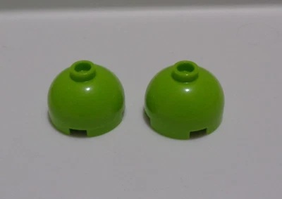 LEGO Spare Parts 30367 18841 553 Round Brick with Dome 2X2 Lime Green x2 - Image 1 of 2