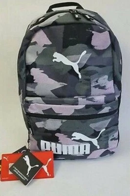 PUMA Backpack 18.5" Pink/Gray Camo Camouflage - New with Tags - Image 1 of 4