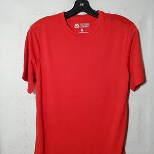 Majestic Shirt Youths XL Red Evolution Tee Manica Corta Girocollo Cool Base Nuova senza etichette - Foto 1 di 9