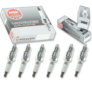 6 pcs NGK V-Power Spark Plugs for 1971 GMC C15/C1500 Suburban 4.1L L6 - od - Picture 1 of 5