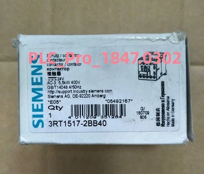 1 PIEZA Nuevo Contactor SIEMENS 3RT1517-2BB40 3RT15172BB40 Envío Rápido Foto 1 de 4