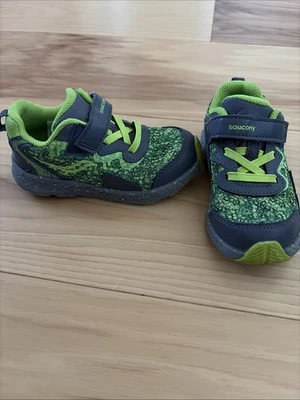Saucony Niño Pequeño Bebé Gancho y Lazo Tenis Verdes Zapatos Talla 9 Niños Pequeños Foto 1 de 4