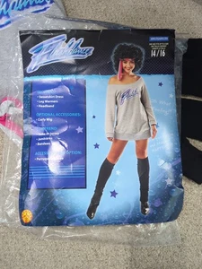 Costume Halloween donna sexy anni 80 taglia L flashdance gamba viale usato in ottime condizioni raro - Foto 1 di 10